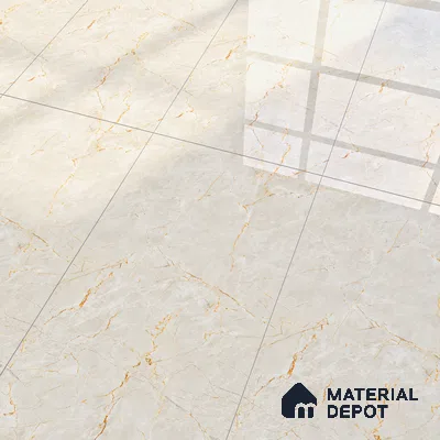 Marble Endless Crema Marfil Wall & Floor Tile TL 05537 Oat Beige 4 ft x 2 ft Glossy Finish Vitrified Tile - 9 mm | Suitable For Living Room, Bedroom, Dining