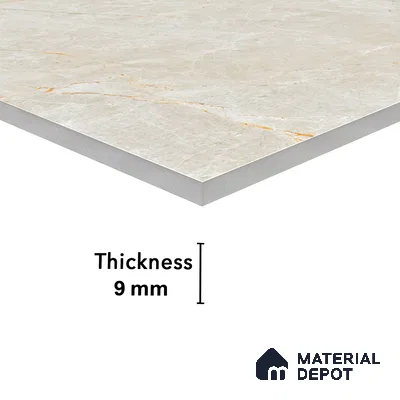 Marble Endless Crema Marfil Wall & Floor Tile TL 05537 Oat Beige 4 ft x 2 ft Glossy Finish Vitrified Tile - 9 mm | Suitable For Living Room, Bedroom, Dining