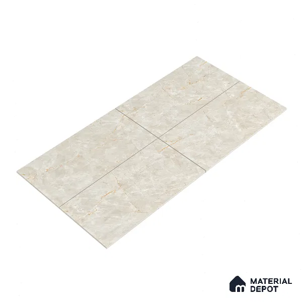 Marble Endless Crema Marfil Wall & Floor Tile TL 05537 Oat Beige 4 ft x 2 ft Glossy Finish Vitrified Tile - 9 mm | Suitable For Living Room, Bedroom, Dining