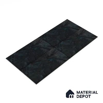 Marble Nero Marquina Wall & Floor Tile TL 05545 B Charcoal Black 4 ft x 2 ft High Gloss Finish Vitrified Tile - 9 mm | Suitable For Living Room, Bedroom, Dining