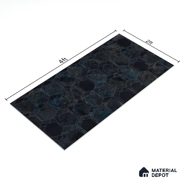 Highlighter Wall & Floor Tile TL 05545 Viola Plum Decor 2 ft x 4 ft Vitrified Glossy Finish - 9 mm | Suitable For Bathroom, Accent/Feature Wall, Dining Area