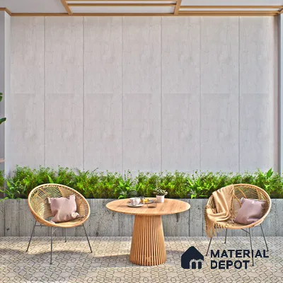 Cement Look Wall & Floor Matte Finish Grey Vitrified Tile | TL 05547 B 4 ft x 2 ft - 9 mm | Suitable For Living Room, Hall & Study