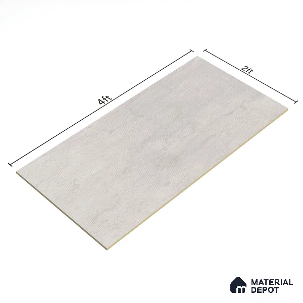Cement Look Wall & Floor Matte Finish Grey Vitrified Tile | TL 05547 B 4 ft x 2 ft - 9 mm | Suitable For Living Room, Hall & Study