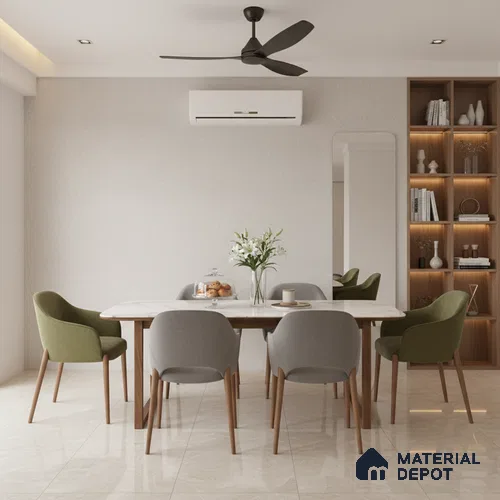 Punch Wall Tile TL 05547 B Prestige Leaf Grey 2 ft x 4 ft Vitrified Matte Finish - 9 mm | Suitable for Living Room, Bedroom, Bathroom