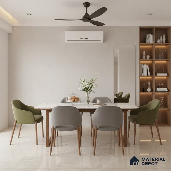 Punch Wall Tile TL 05547 B Prestige Leaf Grey 2 ft x 4 ft Vitrified Matte Finish - 9 mm  | Suitable for Living Room, Bedroom, Bathroom (Sample)