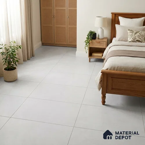 Cement Wall & Floor Tile TL 05553 B Dove Grey 4 ft x 2 ft Matte Finish Tile - 9 mm | Suitable For Living Room, Hall, Bedroom