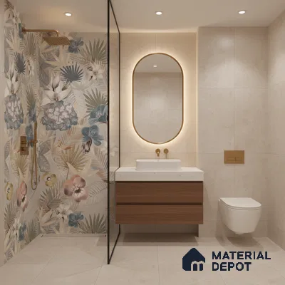 Tropical Wall Tile TL 05553 Vivid Fusion Decore 4 ft x 2 ft Matte Finish Vitrified Tile - 9 mm | Suitable for Bathroom, Accent/Feature Wall, Foyer