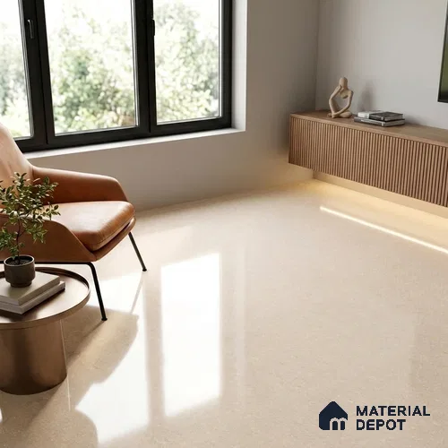 Marble Double Charge Wall & Floor Tile TL 05556 Gold 4 ft x 2 ft Glossy Finish Vitrified Tile - 9 mm | Suitable For Living Room, Bedroom, Dining