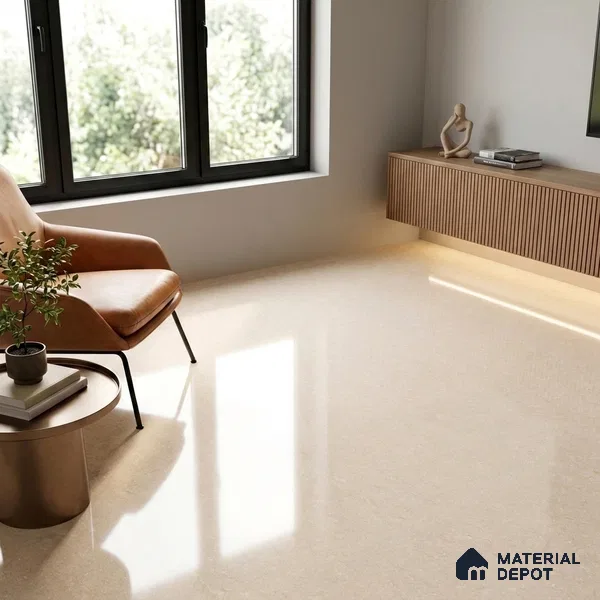 Marble Double Charge Wall & Floor Tile TL 05556 Gold 4 ft x 2 ft Glossy Finish Vitrified Tile - 9 mm | Suitable For Living Room, Bedroom, Dining
