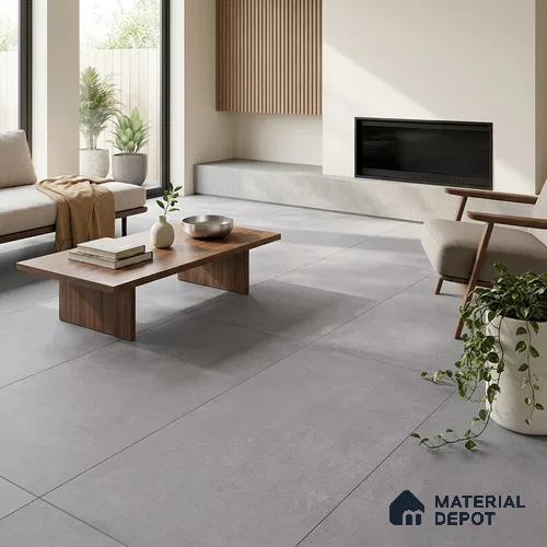 Cement Look Wall & Floor Matte Finish Grey Vitrified Tile | TL 05564 B 4 ft x 2 ft - 9 mm | Suitable For Living Room, Hall & Study