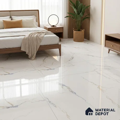 Marble Floor & Wall Tile TL 05575 Satvario Breza 4 ft x 2 ft Glossy Finish Vitrified Tile - 9 mm (Random 4)