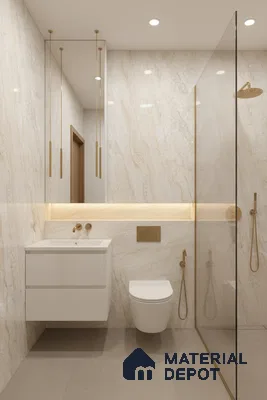 Budget Friendly Marble Floor & Wall Tile Value For Money TL 05594 Beige Sheltar 4 ft x 2 ft - Vitrified Glossy Finish -9 mm | 4 Random Design | Suitable for Living Room,Bedroom & Bathroom (Sample)