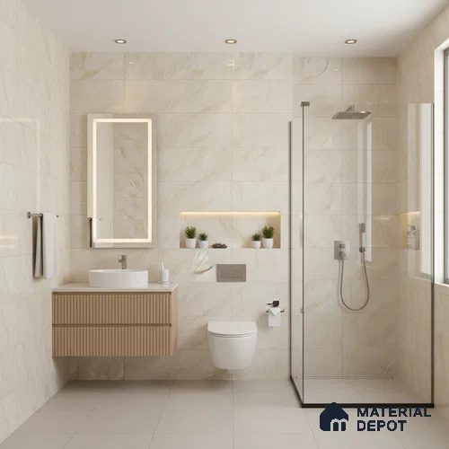 Budget Friendly Marble Floor & Wall Tile Value For Money TL 05607 Infinity Gold 4 ft x 2 ft - Vitrified Glossy Finish -9 mm | Suitable for Living Room, Bedroom & Bathroom