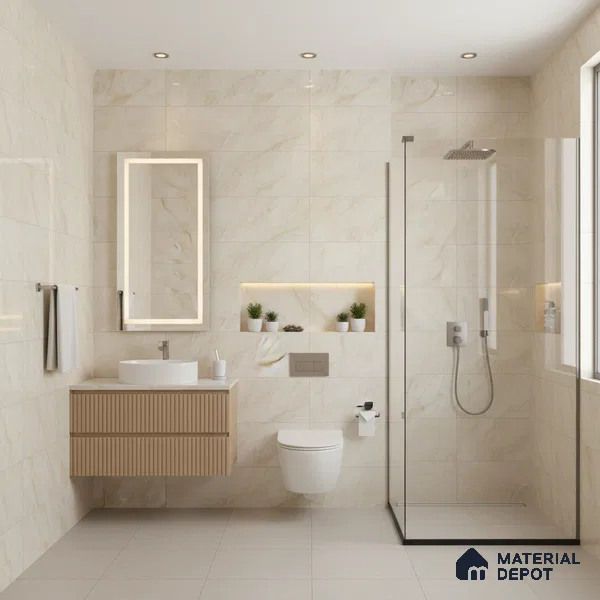 Budget Friendly Marble Floor & Wall Tile Value For Money TL 05607 Infinity Gold 4 ft x 2 ft - Vitrified Glossy Finish -9 mm | Suitable for Living Room, Bedroom & Bathroom