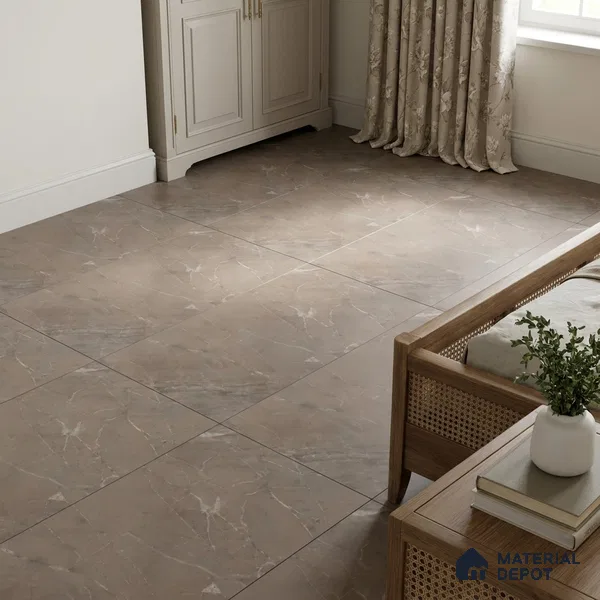 Marble Emperador Wall & Floor Tile TL 05616 Mocha Brown 4 ft x 2 ft Matte Finish Vitrified Tile - 9 mm | Suitable For Living Room, Bedroom, Kitchen