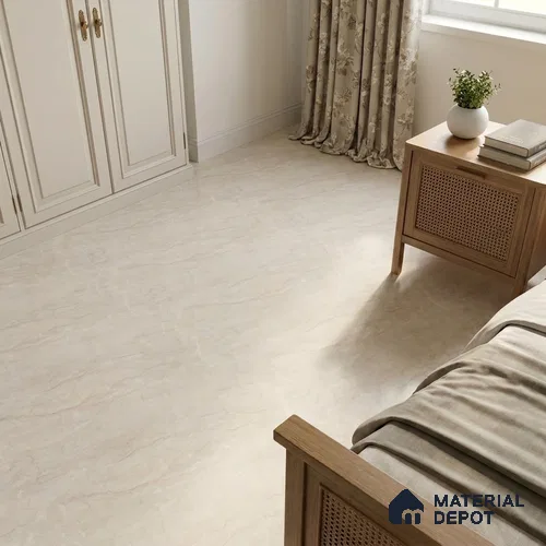 Marble Look Floor & Wall Tile TL 05619 Bianco Sagon 4 ft x 2 ft Matte Finish Vitrified Tile - 9 mm
