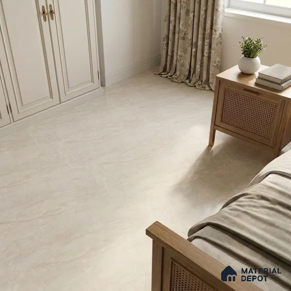 Marble Crema Marfil Wall & Floor Tile TL 05619 Antique Ivory 4 ft x 2 ft Matte Finish Vitrified Tile - 9 mm | Suitable For Living Room, Bedroom, Kitchen