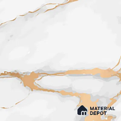 Marble Calacatta Wall & Floor Tile TL 05621 Off-White 4 ft x 2 ft Matte Finish Vitrified Tile - 9 mm | Suitable For Living Room, Bedroom, Kitchen