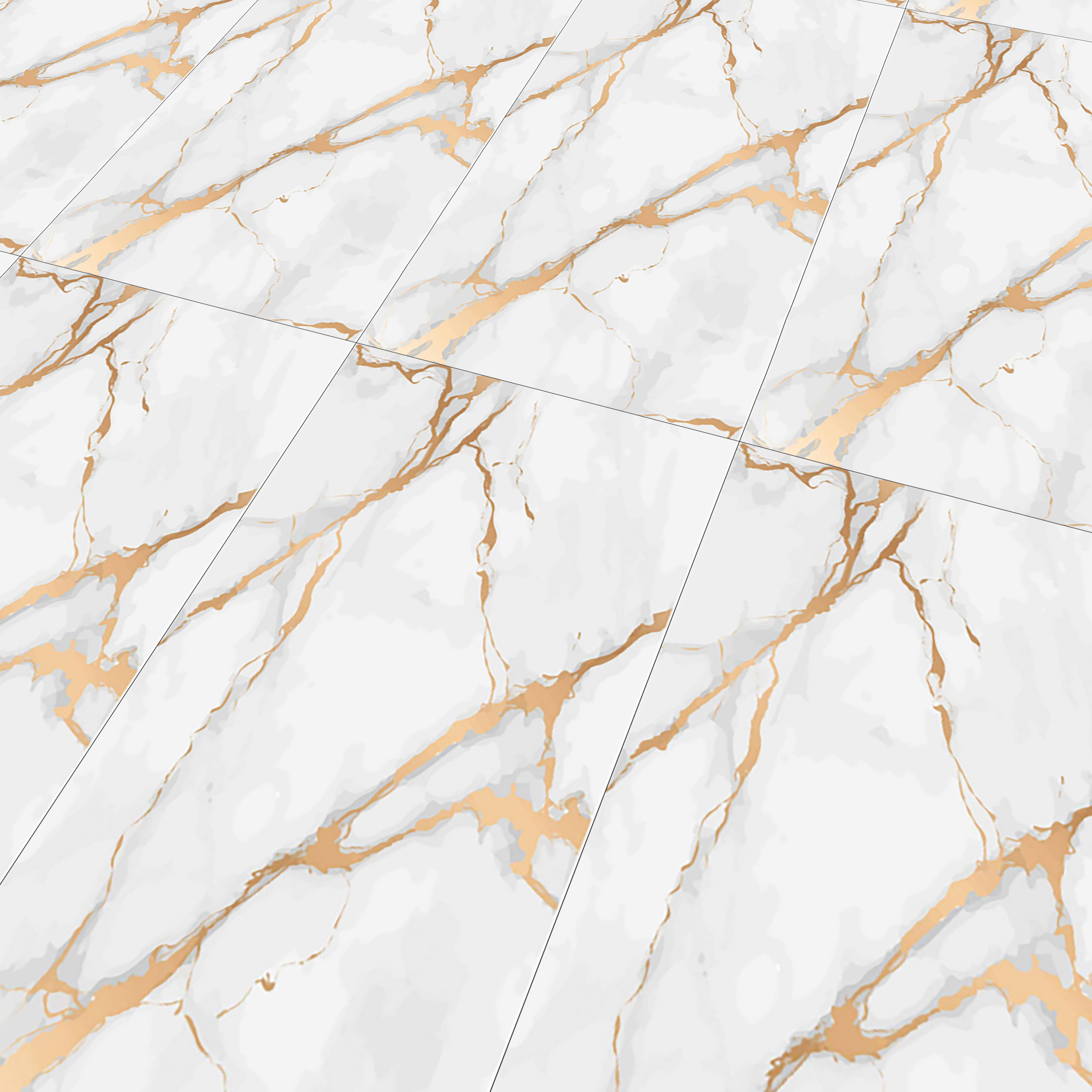 Marble Calacatta Wall & Floor Tile TL 05621 Off-White 4 ft x 2 ft Matte Finish Vitrified Tile - 9 mm | Suitable For Living Room, Bedroom, Kitchen