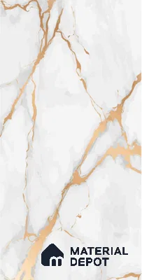Marble Calacatta Wall & Floor Tile TL 05621 Off-White 4 ft x 2 ft Matte Finish Vitrified Tile - 9 mm | Suitable For Living Room, Bedroom, Kitchen