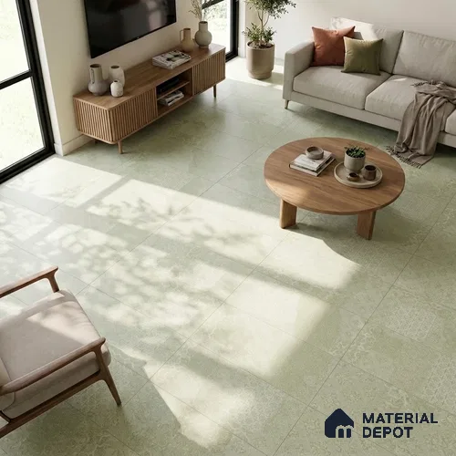 Highlighter Wall & Floor Tile TL 05624 B Green 4 ft x 2 ft Matte Finish Vitrified Tile - 9 mm | Suitable for Living Room, Dining, Feature / Accent Walls