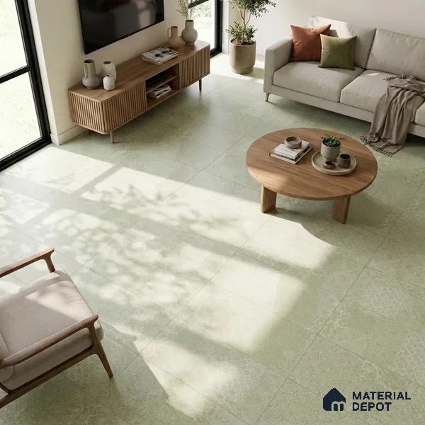 Highlighter Wall & Floor Tile TL 05624 B Green 4 ft x 2 ft Matte Finish Vitrified Tile - 9 mm | Suitable for Living Room, Dining, Feature / Accent Walls