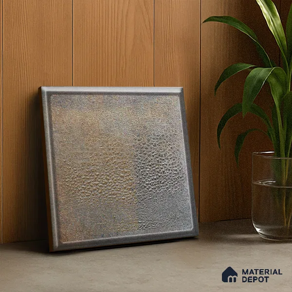 Moroccan Wall Tile TL 05638 Tangier Prime Pebble 6 x 6 inch Ceramic Matte Finish - 9 mm | 4 Random Faces | Suitable for Living Room, Bathroom, Kitchen & Backsplash