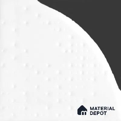 Moroccan Wall Tile TL 05642 Tangier White Wave 6 x 6 inch Ceramic Matte Finish - 9 mm | 5 Random Faces | Suitable for Living Room, Bathroom, Kitchen & Backsplash