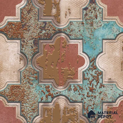 Moroccan Wall Tile TL 05648 Opulence Playful Pastel 8 x 8 inch Ceramic Matte Finish - 9 mm | 4 Random Faces | Suitable for Living Room, Bathroom, Kitchen & Backsplash | Please Expect a Slight Variation of Pattern