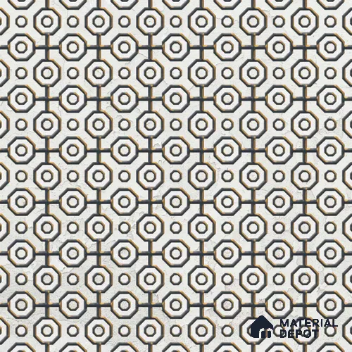 Moroccan Wall Tile TL 05649 Opulence Golden Whisper 8 x 8 inch Ceramic Matte Finish - 9 mm | 4 Random Faces | Suitable for Living Room, Bathroom, Kitchen & Backsplash | Please Expect a Slight Variation of Pattern