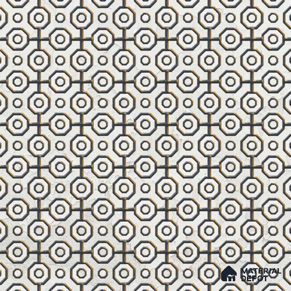 Moroccan Wall Tile TL 05649 Opulence Golden Whisper 8 x 8 inch Ceramic Matte Finish - 9 mm | 4 Random Faces | Suitable for Living Room, Bathroom, Kitchen & Backsplash | Please Expect a Slight Variation of Pattern