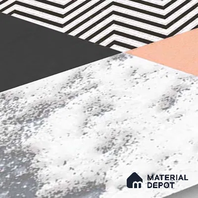 Hexagonal Wall Tile TL 05651 Matrix Prismatic Triad 6 x 6 inch Ceramic Matte Finish - 9 mm | 6 Random Faces | Suitable for Living Room, Bathroom, Kitchen & Backsplash