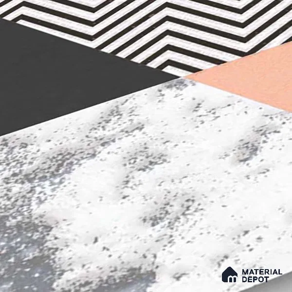 Hexagonal Wall Tile TL 05651 Matrix Prismatic Triad 6 x 6 inch Ceramic Matte Finish - 9 mm | 6 Random Faces | Suitable for Living Room, Bathroom, Kitchen & Backsplash