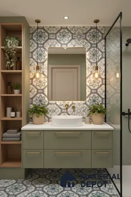 Multifired Moroccan Floor & Wall Tile TL 05659 Zellige Silver Fresco 1 ft x 1 ft Vitrified Matte Finish - 9 mm | Suitable for Bathroom, Kitchen & Backsplash
