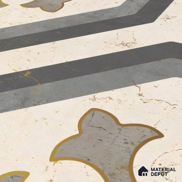 Multifired Moroccan Floor & Wall Tile TL 05662 Zellige Divine Garden 1 ft x 1 ft Vitrified Matte Finish - 9 mm | Suitable for Bathroom, Kitchen & Backsplash