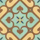 Multifired Moroccan Floor & Wall Tile TL 05678 Zellige Cerulean Lattice 12 x 12 inch Vitrified Matte Finish - 9 mm | Suitable for Living Room, Bathroom, Kitchen & Backsplash | Image 01