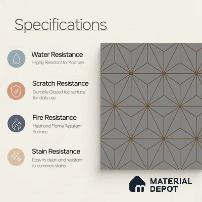 Multifired Moroccan Floor & Wall Tile TL 05680 B Zellige Black Equal Metal 12 x 12 inch Vitrified Matte Finish - 9 mm | Suitable for Living Room, Bathroom, Kitchen & Backsplash