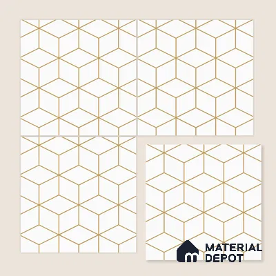 Multifired Moroccan Floor & Wall Tile TL 05681 Zellige Primary Yellow 1 ft x 1 ft Vitrified Matte Finish - 9 mm | Suitable for Kitchen, Bathroom, Balcony