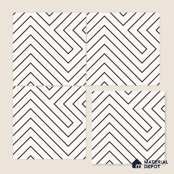 Multifired Moroccan Floor & Wall Tile TL 05682 Zellige Light Onyx 12 x 12 inch Vitrified Matte Finish - 9 mm | Suitable for Living Room, Bathroom, Kitchen & Backsplash