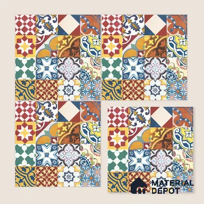 Multifired Moroccan Floor & Wall Tile TL 05687 Zellige Golden Klimt 1 ft x 1 ft Vitrified Matte Finish - 9 mm | Suitable for Kitchen, Bathroom, Balcony