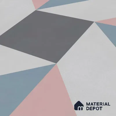 Multifired Moroccan Floor & Wall Tile TL 05692 Zellige Blossom Haze 1 ft x 1 ft Vitrified Matte Finish - 9 mm | Suitable for Bathroom, Kitchen & Backsplash