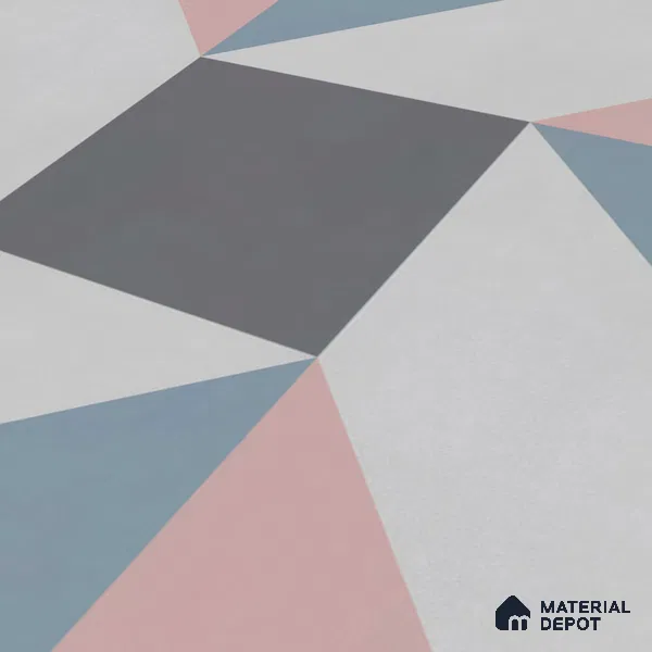 Multifired Moroccan Floor & Wall Tile TL 05692 Zellige Blossom Haze 1 ft x 1 ft Vitrified Matte Finish - 9 mm | Suitable for Bathroom, Kitchen & Backsplash