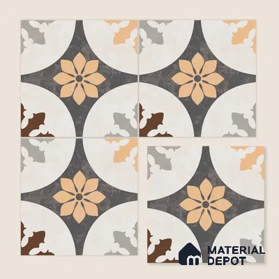 Multifired Moroccan Floor & Wall Tile TL 05717 Zellige Fall Foliage 12 x 12 inch Vitrified Matte Finish - 9 mm | Suitable for Living Room, Bathroom, Kitchen & Backsplash