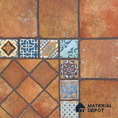 Multifired Moroccan Floor & Wall Tile TL 05723 Radiance Dazzling Brilliance 2 ft x 2 ft Vitrified Matte Finish - 9 mm | Suitable for Hallway, Outdoor, Terrace & Balcony