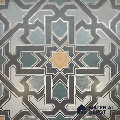 Multifired Moroccan Floor & Wall Tile TL 05728 Radiance Lime Scrollwork 2 ft x 2 ft Vitrified Matte Finish - 9 mm | Suitable For Kitchen, Balcony, Dining Area