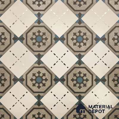 Multifired Moroccan Floor & Wall Tile TL 05730 Radiance Classic Lepiz 2 ft x 2 ft Vitrified Matte Finish - 9 mm | Suitable For Kitchen, Accent/Feature Wall, Dining Area