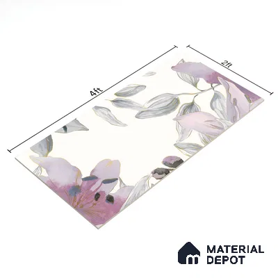 Floral Wall Highlighter Tile TL 05742 Jewel Bramble Beauty 4 ft x 2 ft Vitrified Matte Finish - 9 mm | Suitable for Bathroom, Accent/Feature Wall, Foyer
