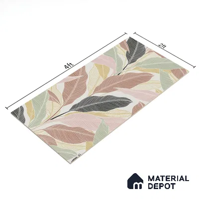 Tropical Wall Highlighter Tile TL 05746 Jewel Rosy Glow 4 ft x 2 ft Vitrified Matte Finish - 9 mm | Suitable for Bathroom, Accent/Feature Wall, Foyer
