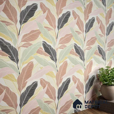Tropical Wall Highlighter Tile TL 05746 Jewel Rosy Glow 4 ft x 2 ft Vitrified Matte Finish - 9 mm | Suitable for Bathroom, Accent/Feature Wall, Foyer
