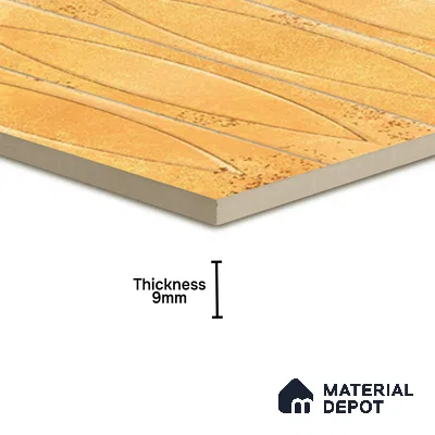 Patterned Wall Tile TL 05749 B Tones Irish Orange 1 ft x 1 ft Ceramic Glossy Finish - 9 mm | Suitable for Living Room, Bedroom, Kitchen, Bathroom | Please Expect a Slight Variation of Pattern